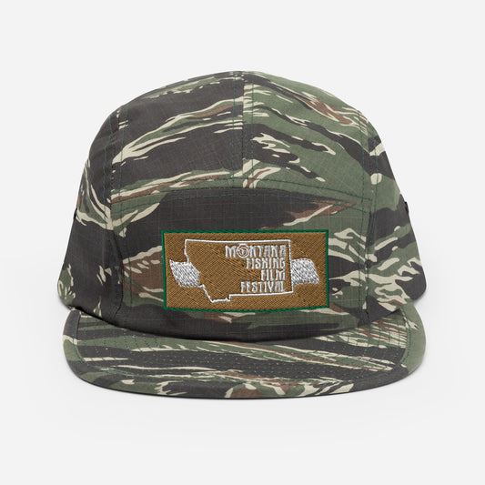 Tiger Camo Five Panel Camp Cap
