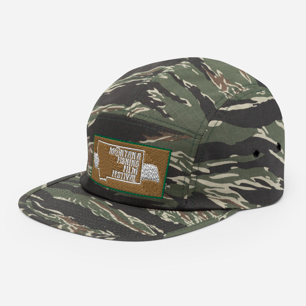 Tiger Camo Five Panel Camp Cap