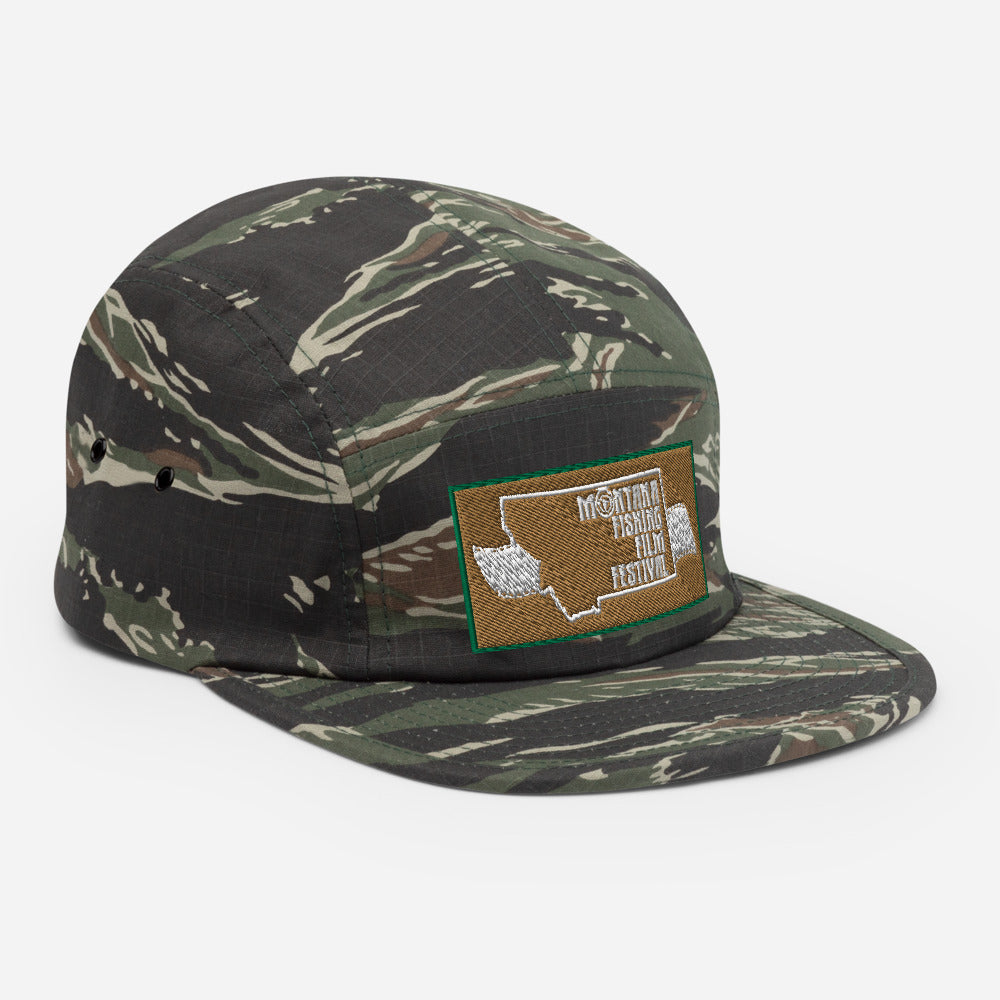 Tiger Camo Five Panel Camp Cap