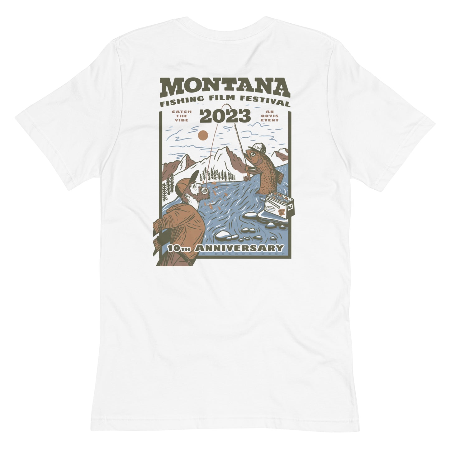 2023 poster design "A Decade Deep" Unisex Pocket T-Shirt
